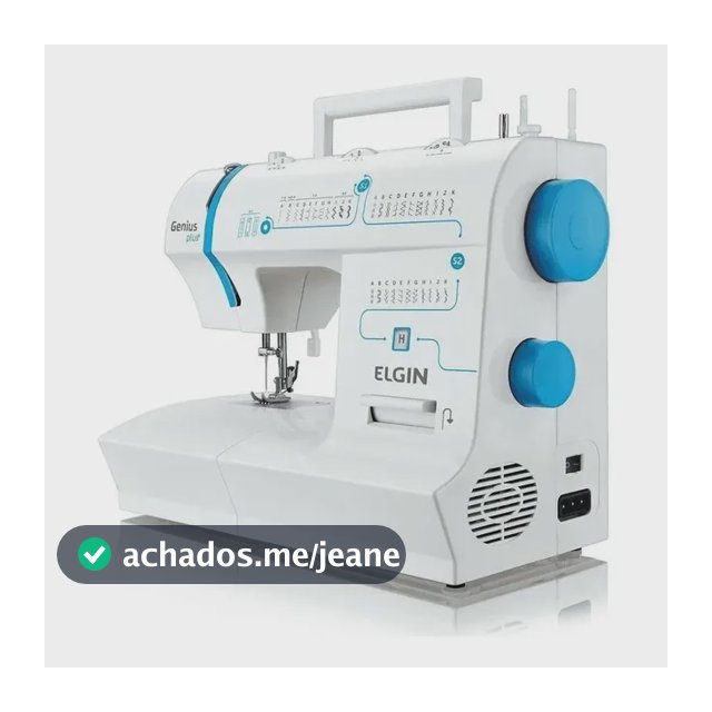 Máquina De Costura Genius Plus Jx-4035 Elgin Cor Branco 127v