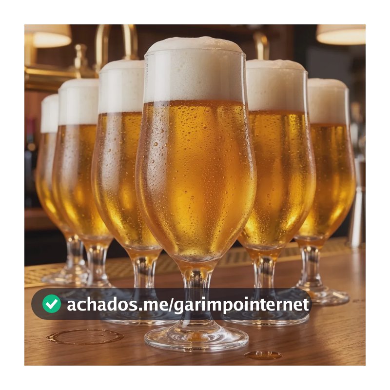 Jogo De Taça De Cerveja - Conjunto Kit 6 Pcs Incolor