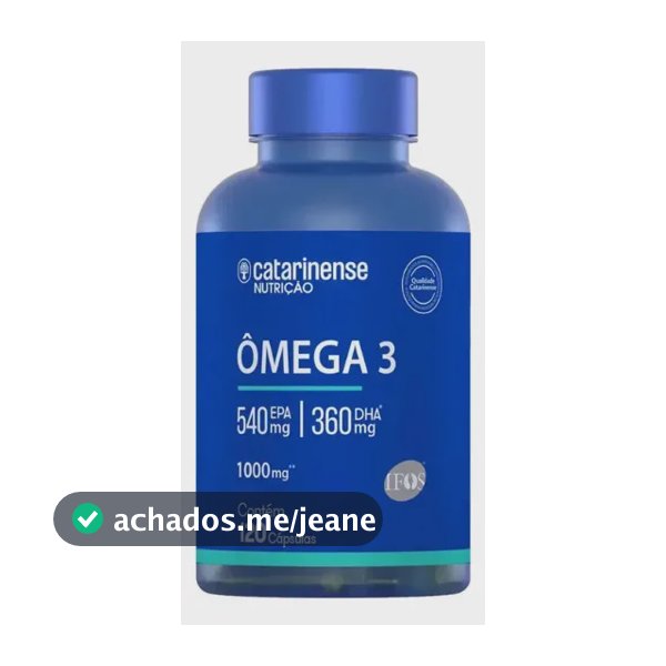 Ômega 3 Catarinense Ácidos Graxos em cápsula Sem sabor de 120 un