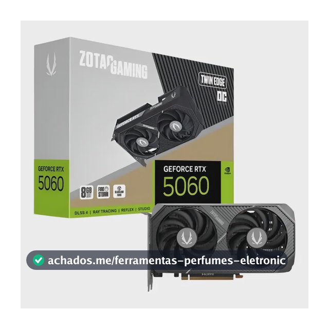 Placa De Vídeo Zotac Rtx 5060 Twin Edge Oc 8gb Gddr7