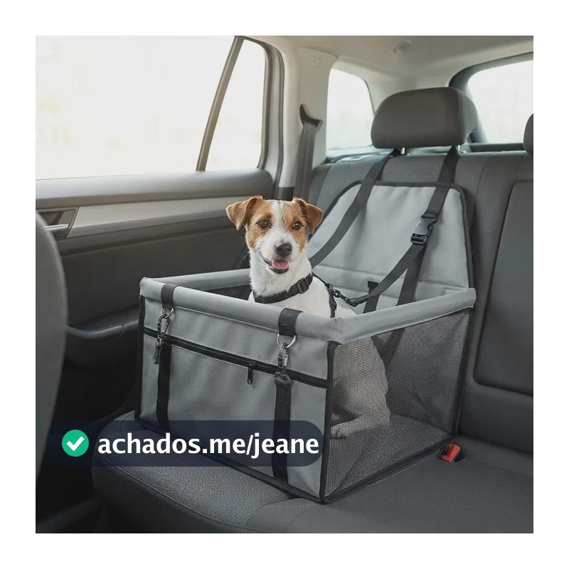 Cadeira Pet Para Carro Assento Transpet Cinza