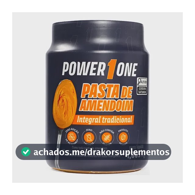 Pasta De Amendoim Power One 1kg Integral Natural