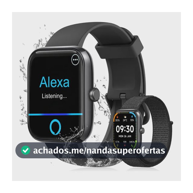 Relógio Inteligente Smartwatch Alexa Chamadas NOVANTE Masculino Feminino Esportivo IP68 Bluetooth Notificações Instantâneas Tela Hd 1.83 300mAh 10Dias Monitor Cardíaco Spo2 Sono Ecg Pagamento Offline