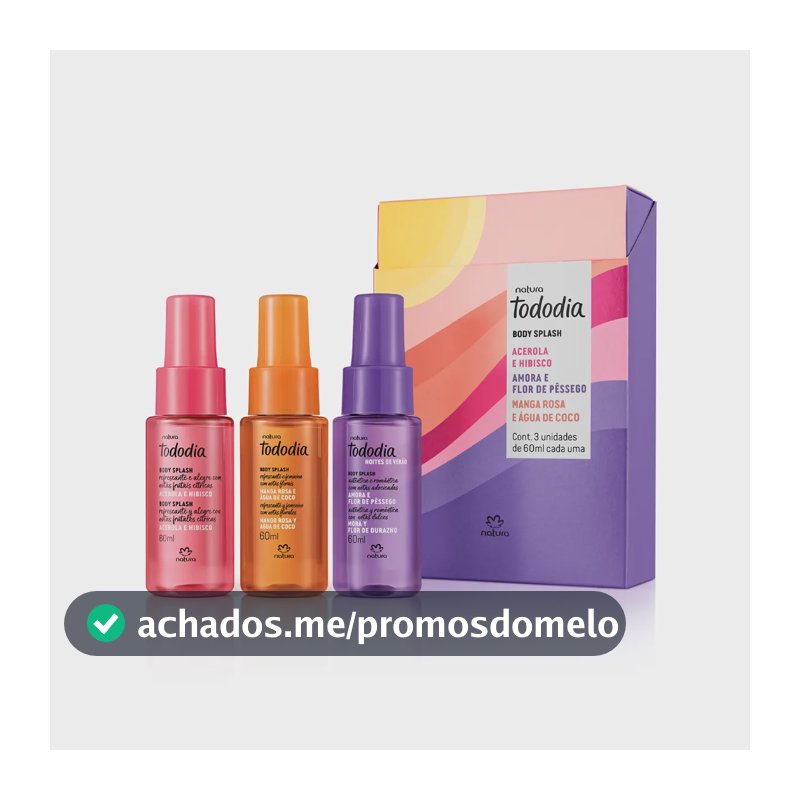 Kit Natura Tododia Body Splash Miniaturas Verão (3 Unidades)