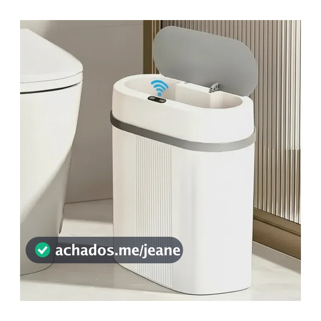 Lixeira Automática Eletrônica Sensor Inteligente - 12 Litros Branco