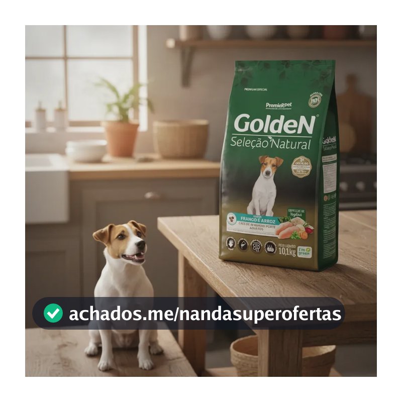 Ração Golden Seleção Natural Cães Adultos Porte Pequeno Frango & Arroz 10,1kg
