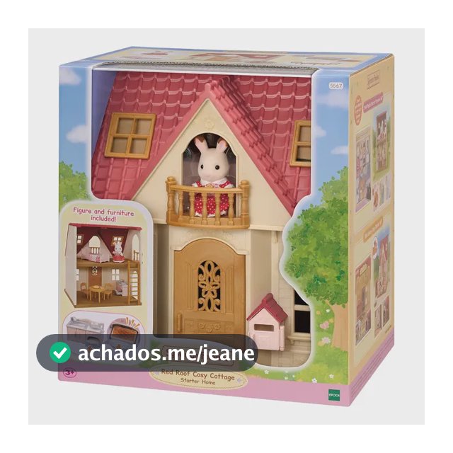 Sylvanian Families A Primeira Casa Epoch Casinha de Bonecas Completa com Móveis.