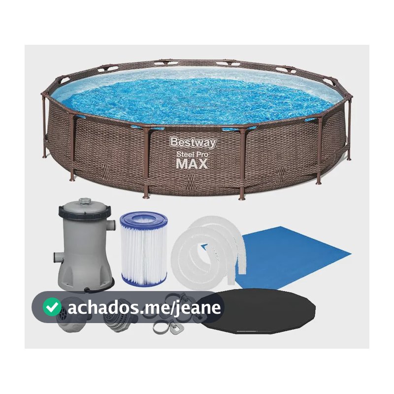 Piscina Estrutural 6.473l Deluxe + Filtro 110V + Capa + Lona Bestway Deluxe