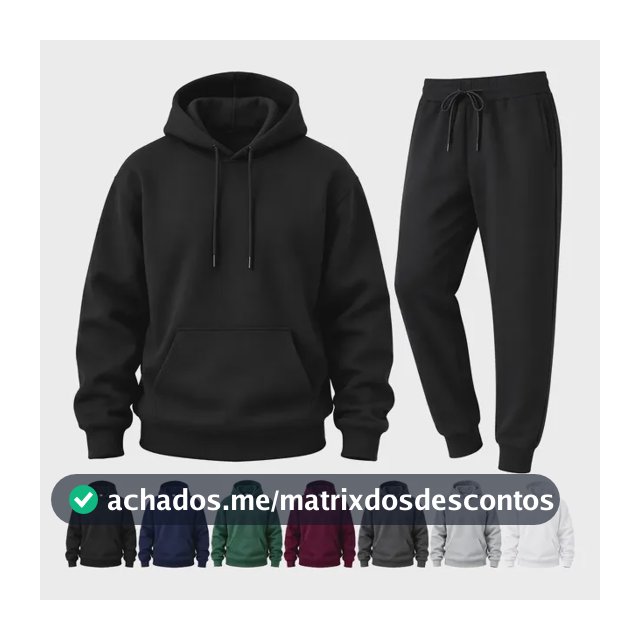 Conjunto Moletom Masculino,incluir Casaco Com Capuz E Calças