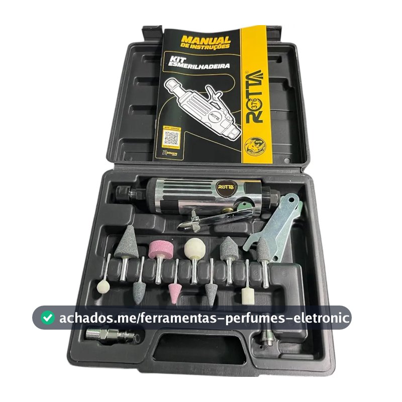 Kit Esmerilhadeira Mini Retifica Reparo Pneus 24000rpm Rotta
