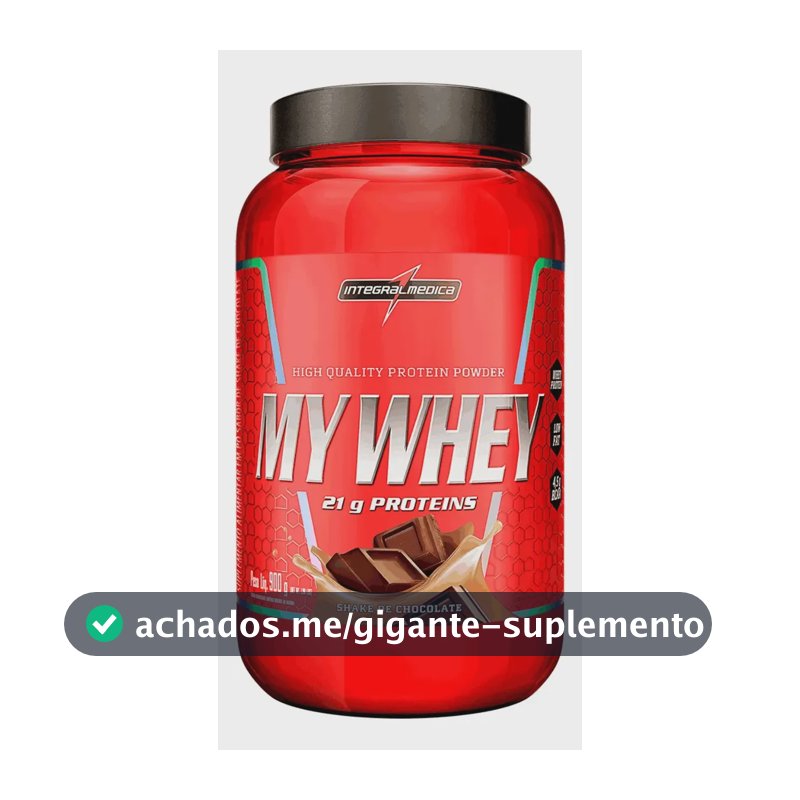 My Whey Shake De Chocolate Pote 900g Integralmédica Chocolate