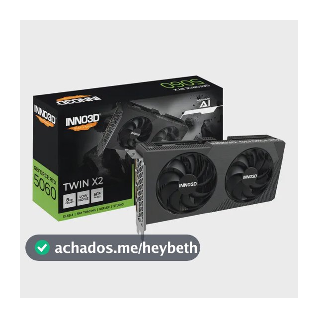 Placa de Vídeo INNO3D GeForce RTX 5060 Twin X2 8GB GDDR7 128-bit