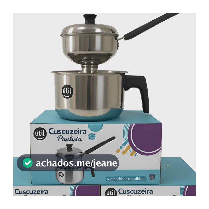 Panela Cuscuzeira Paulista Inox Premium Para Fogão Indução C Prateado