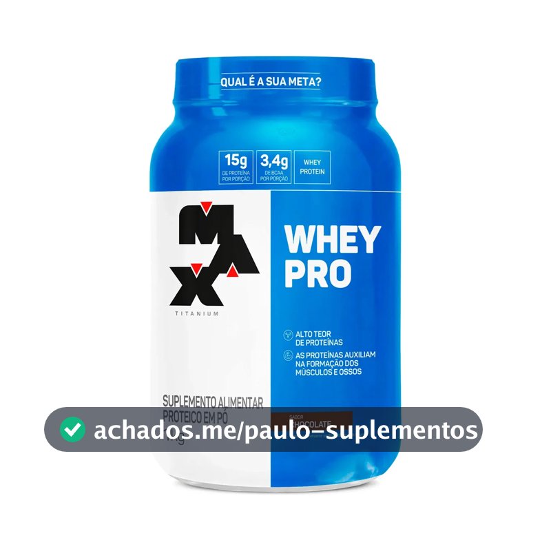 Proteína Max Titanium Whey Pro Concetrado em pó sabor Chocolate x 1kg