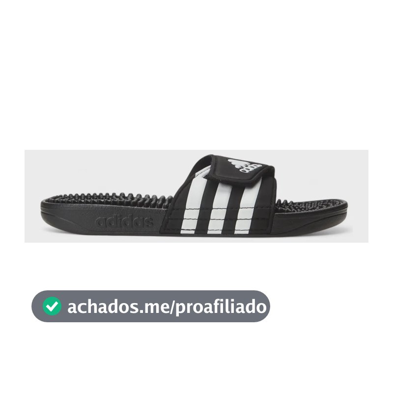 Chinelo Feminino E Masculino Adissage adidas Preto E Branco Liso 42 Br