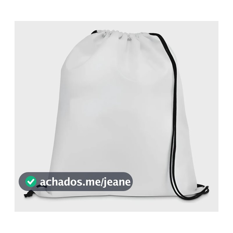 5 Sacochilas Para Sublimação 20x30 Cm (oxford 100%poliéster) Branco Sem Estampa