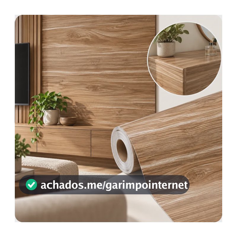 Papel De Parede Madeira Lavável Vinílico 3d Autocolante Nogueira