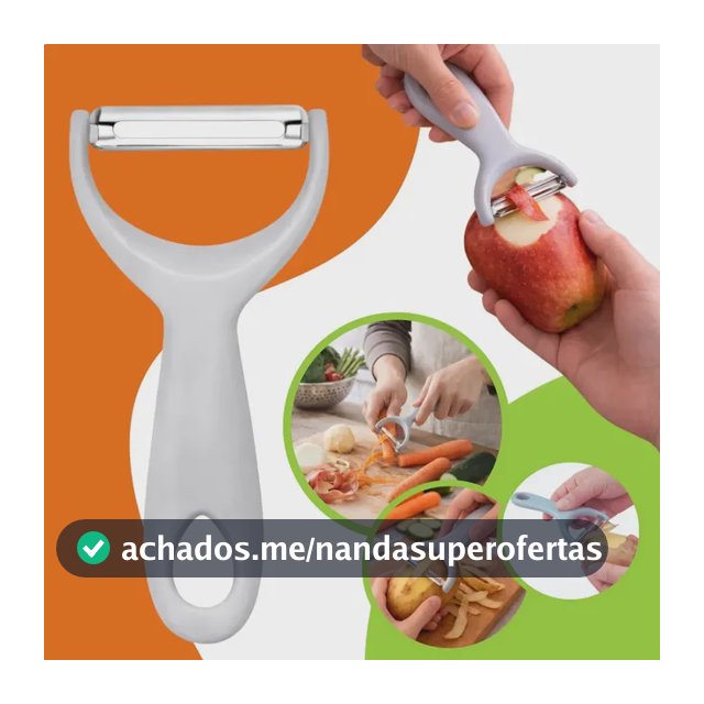 Descascador De Legumes Batatas E Frutas Lâmina Em Inox Cinza Gurumania