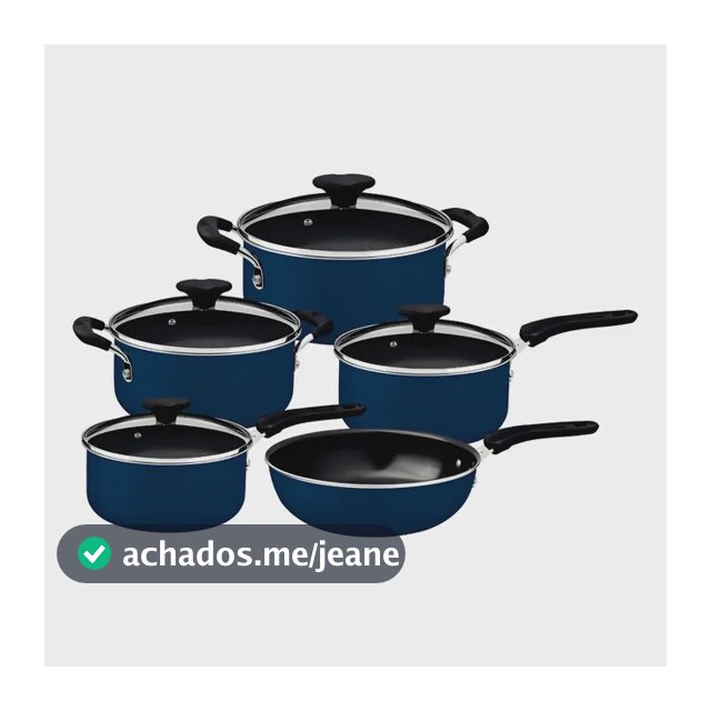 Jogo de Panelas Tramontina Tunis Azul Mediterrâneo 5 Peças