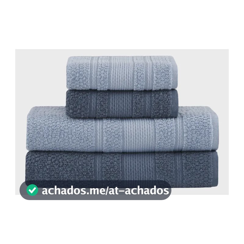 Jogo De Toalhas Buddemeyer Bella Extra Soft Banho 4 Peças Azul Claro/azul Marinho