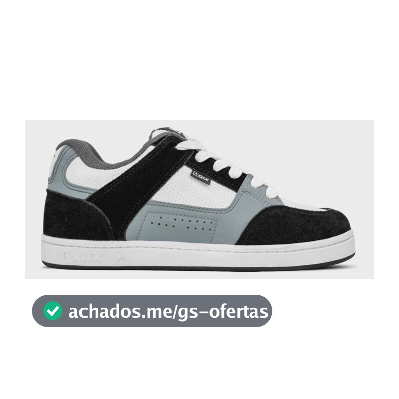 Tênis Qix Retrô Am Unissex | Preto Cinza Branco