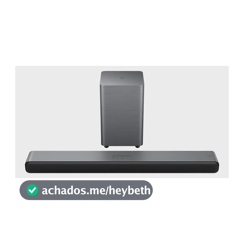 Soundbar Tcl S55h 2.1 Canais Bluetooth Subwoofer Sem Fio Preto Bivolt