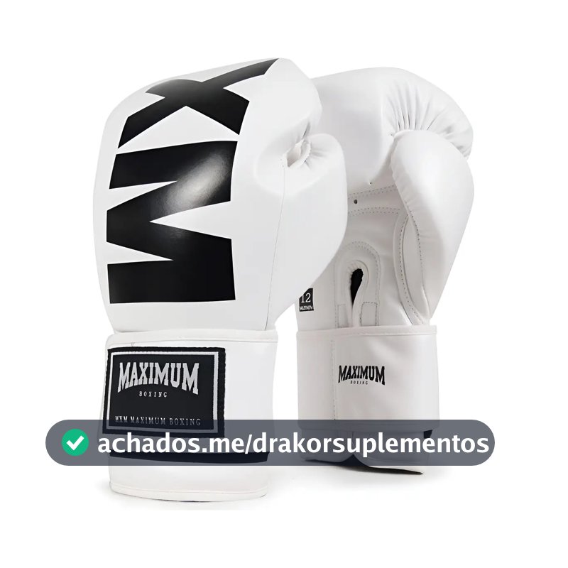 Linha Iniciante Luva De Boxe E Muay Thai Mxm - Maximum Cor Inverse (branco) Tamanho 16oz