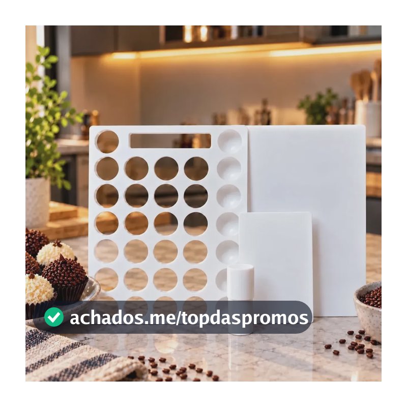 Placa Porcionadora Dosadora 15g 27 Furos Doces Brigadeiro Branco