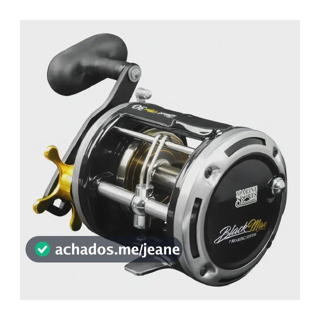 Carretilha Pesca Marine Sports Black Max 30 10kg Direita Grafite 7 Rolamentos