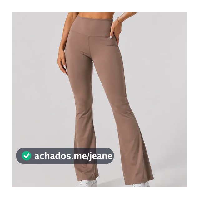 Calça Flare Feminina Cintura Alta Poliamida Premium Academia