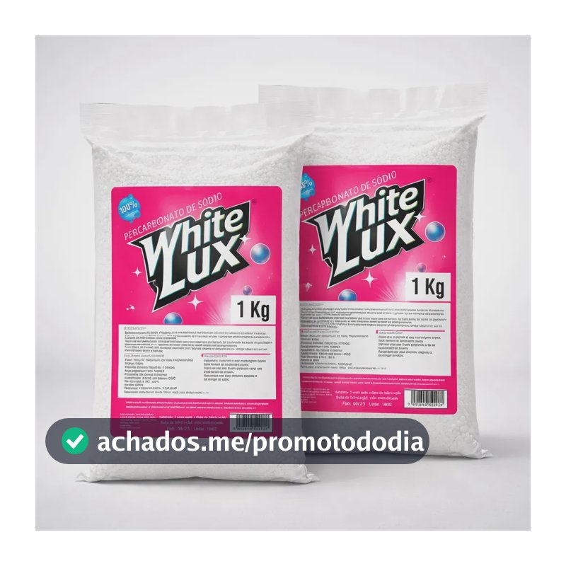 Kit Percarbonato De Sódio Puro Whitelux 2kg Limpeza Geral