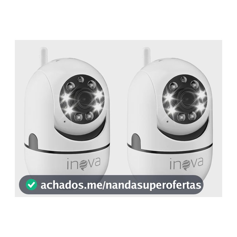 Kit Câmera De Segurança Inova Full HD 1080p Com Visão Noturna Colorida e Áudio Bidirecional