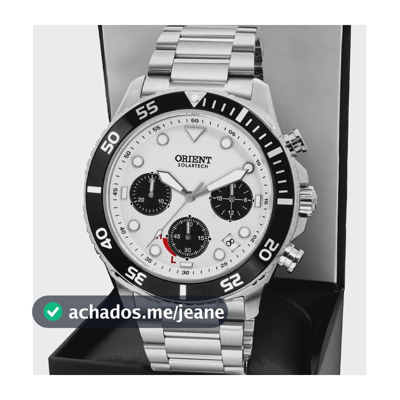 Relógio Masculino Orient Panda Cronógrafo Solartech Neo Sports Exclusivo Mbssc304b1sx