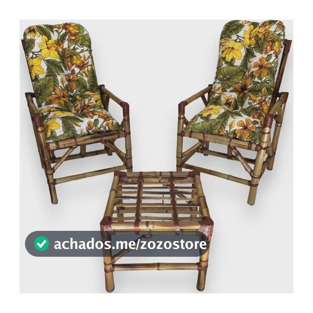 Jogo Para Varanda Ou Jardim 2 Cadeiras Mesa E Almofadas