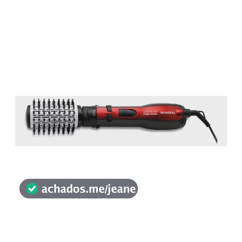 Escova Rotativa Ceramic Íon Turbo, Mondial, 1200W - ER-09