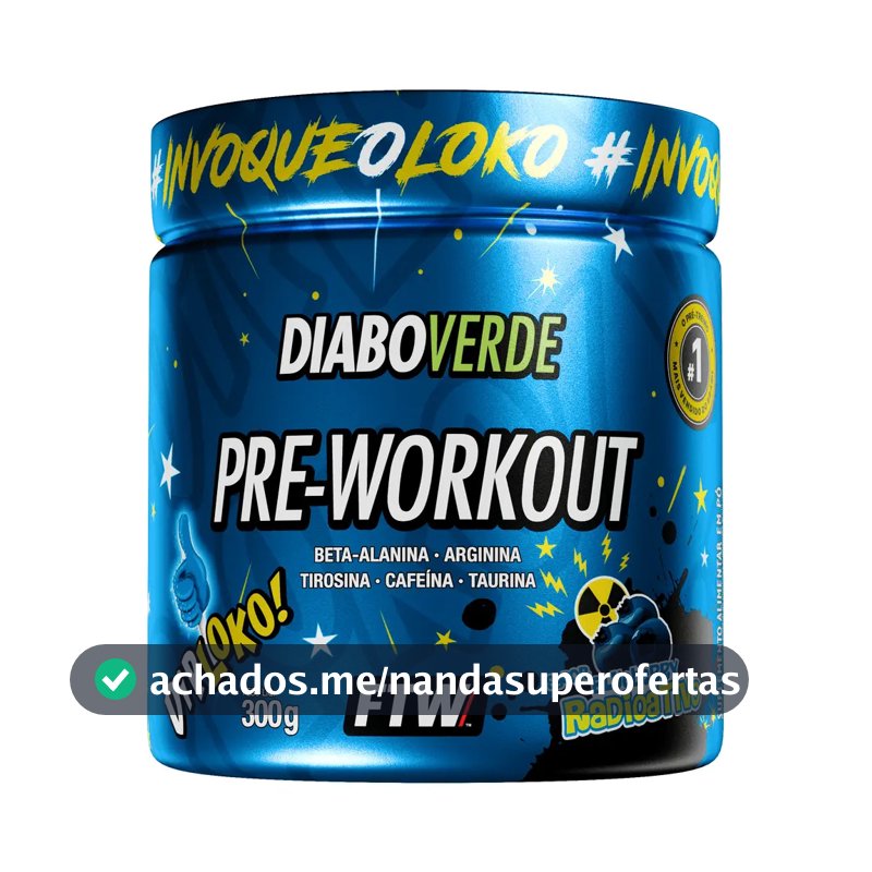Suplemento Em Pó Pre Treino Dip Loko! Ftw - Diabo Verde Blueberry Radioativo