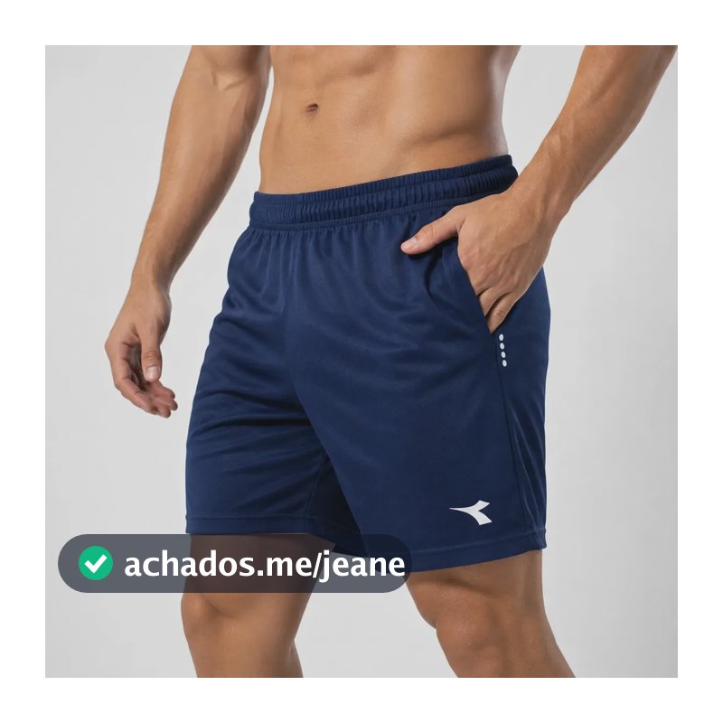 Shorts Masculino Diadora Icon Esportivo Corrida Academia Azul-marinho Diadora Xgg