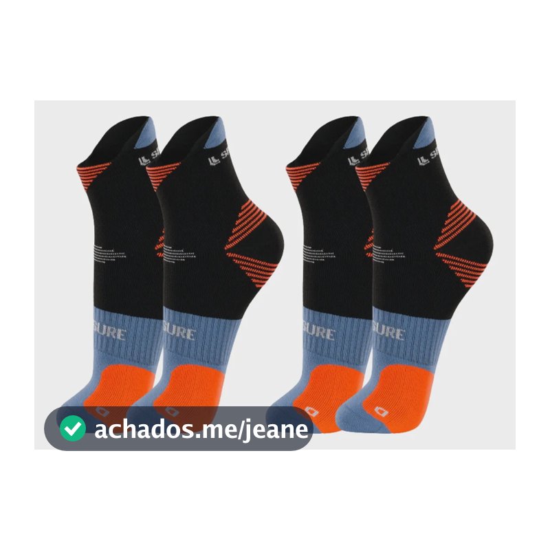 Kit 2 Meia Lupo Cano Curto Esportiva Dry Unissex Anti Bolha Preto Listras M (37-40)
