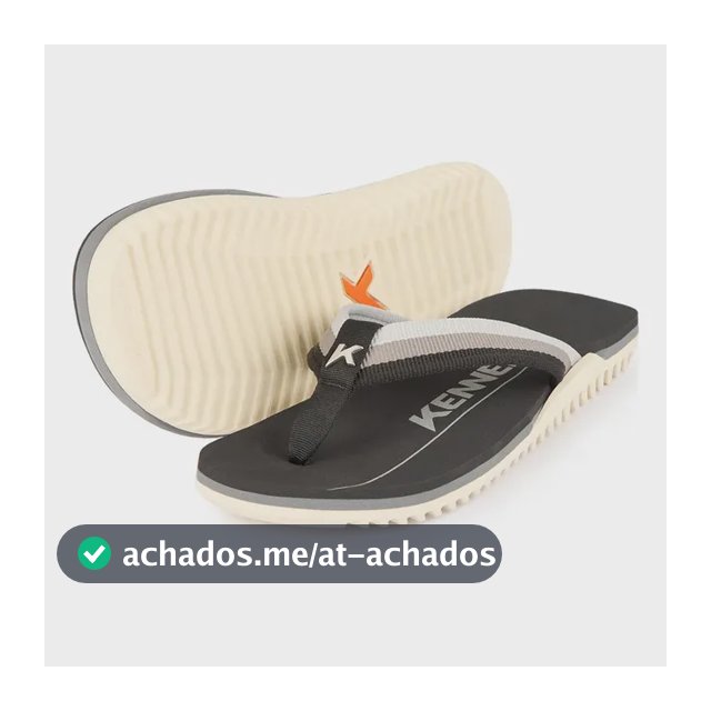 Sandália Kenner Unissex Nk6 Pro Branco/preto/cinza Liso 41