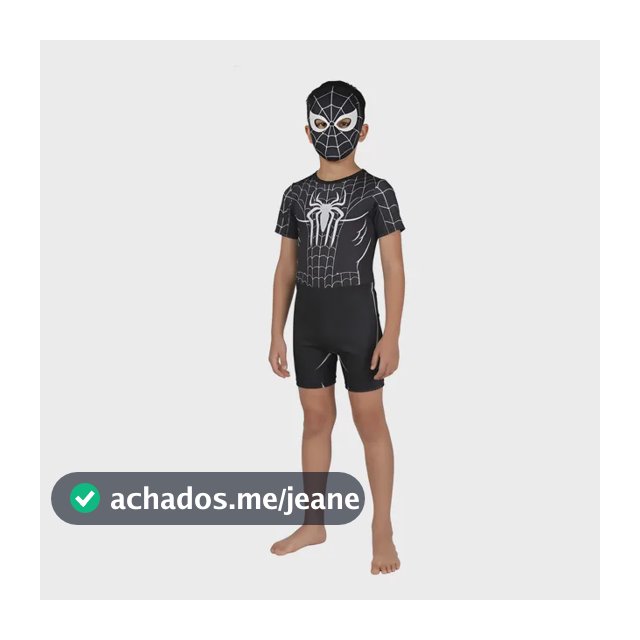 Fantasia Infantil Homem Aranha Venom C Máscara Envio Já