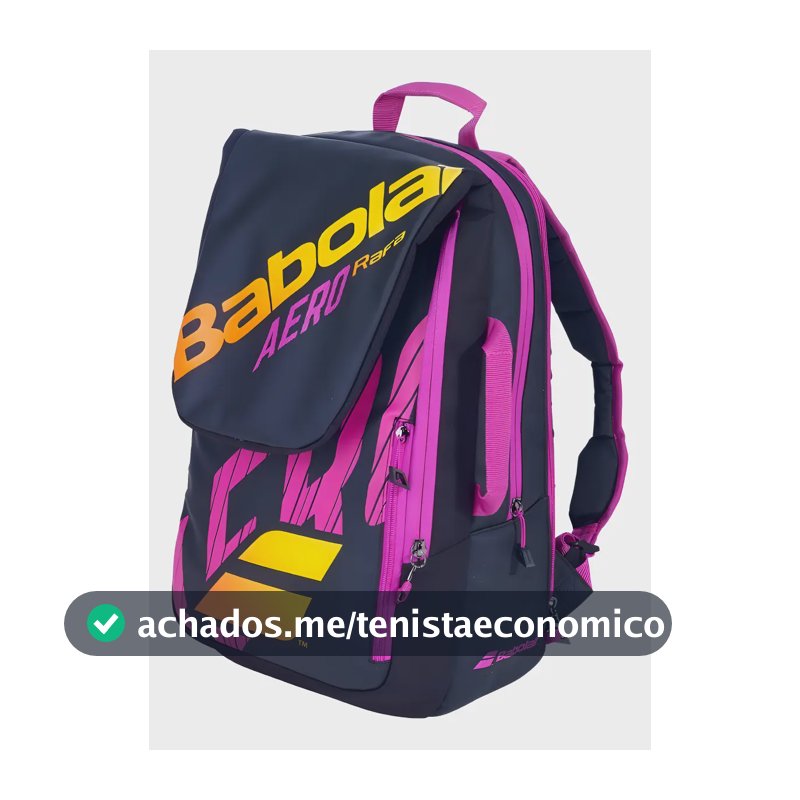 Mochila Babolat Backpack Pure Aero Rafa Preta Laranja E Roxa