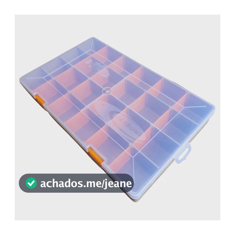 Estojo De Pesca Cardume Tucuna G 24 Divisórias Móveis P/ Isca Artificial Organizador Multiuso