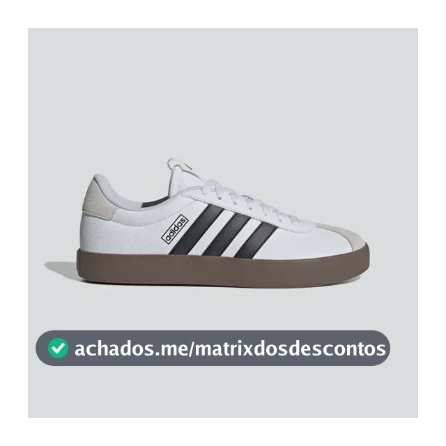 Tênis Casual Masculino Vl Court 3.0 adidas Branco/preto Liso 42 Br