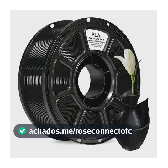 Filamento Pla 1,75mm 1kg Para Impressora 3d Branco Ou Preto