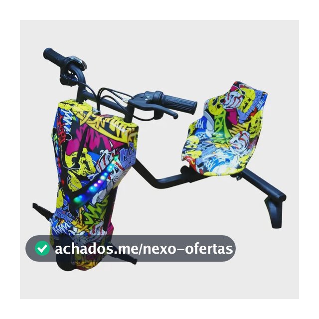 Patinete Elétrico 3 Rodas Triciclo Infantil Drift 350w 65kg Cor Hiphop