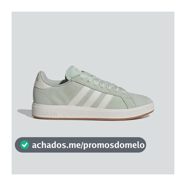 Tênis Feminino Grand Court Base 00s adidas Lingrn/cwhite/gum10 Liso 35 Br
