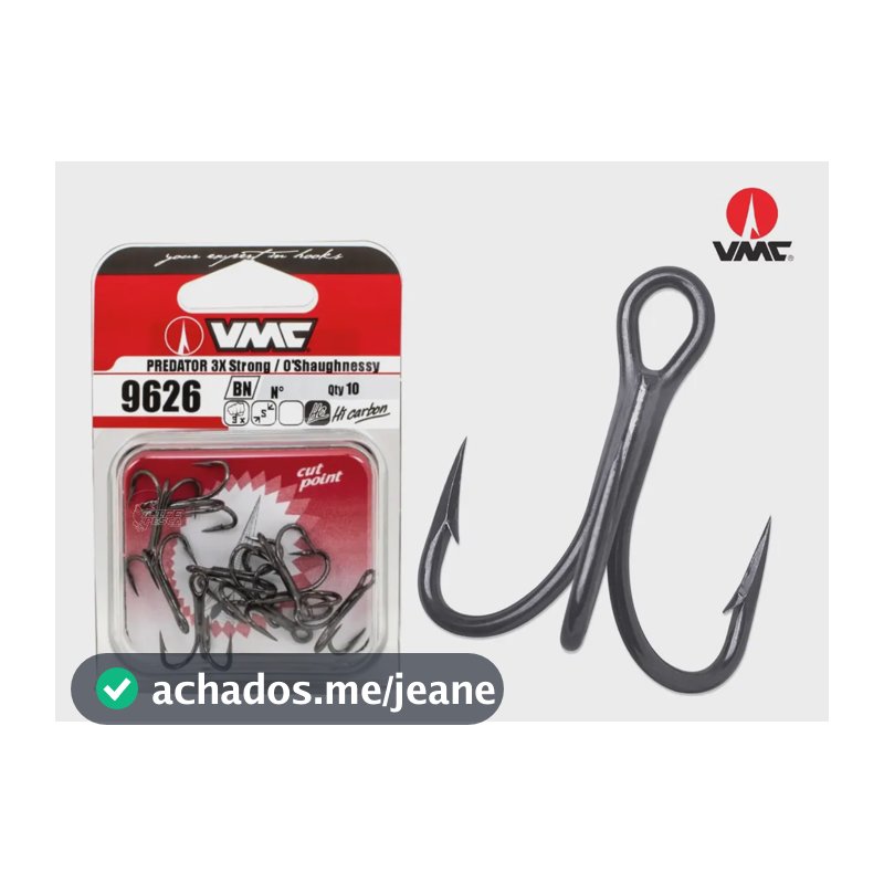 Garateia Vmc Predator 3x Strong 9626bn Black Nº8 - 10 Pçs