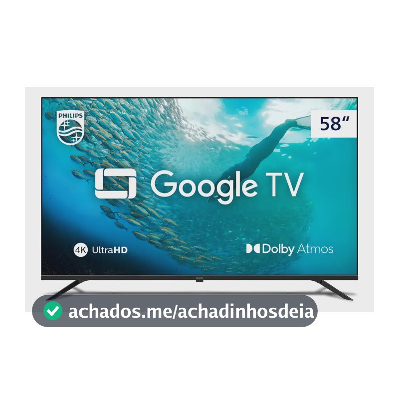 Smart Tv 4k Uhd Led 58 Philips Pug7019 Wi-fi Google Tv 3 Hd
