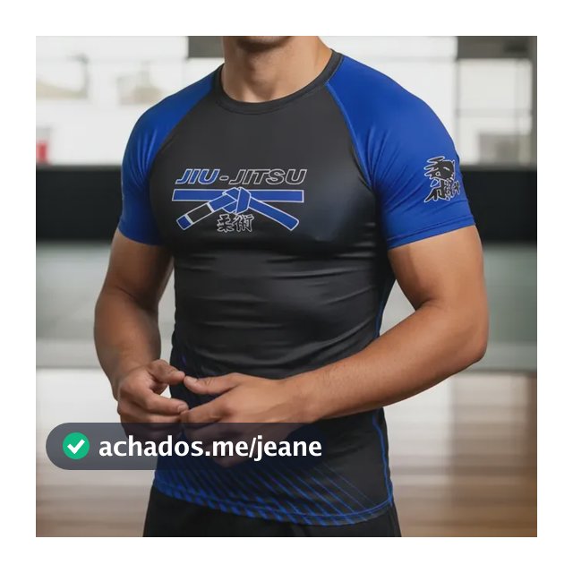 Rash Guard Jiu-jitsu Manga Cor Faixa Proteção Uv Treino Mma