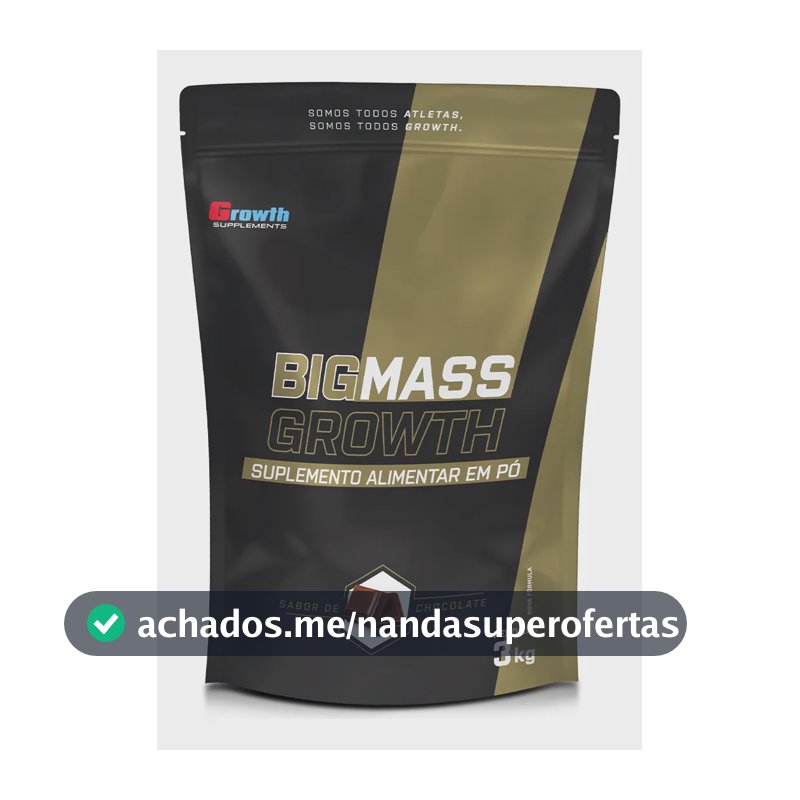 Hipercalórico Big Mass 3kg Growth Supplements - Sabor Chocolate